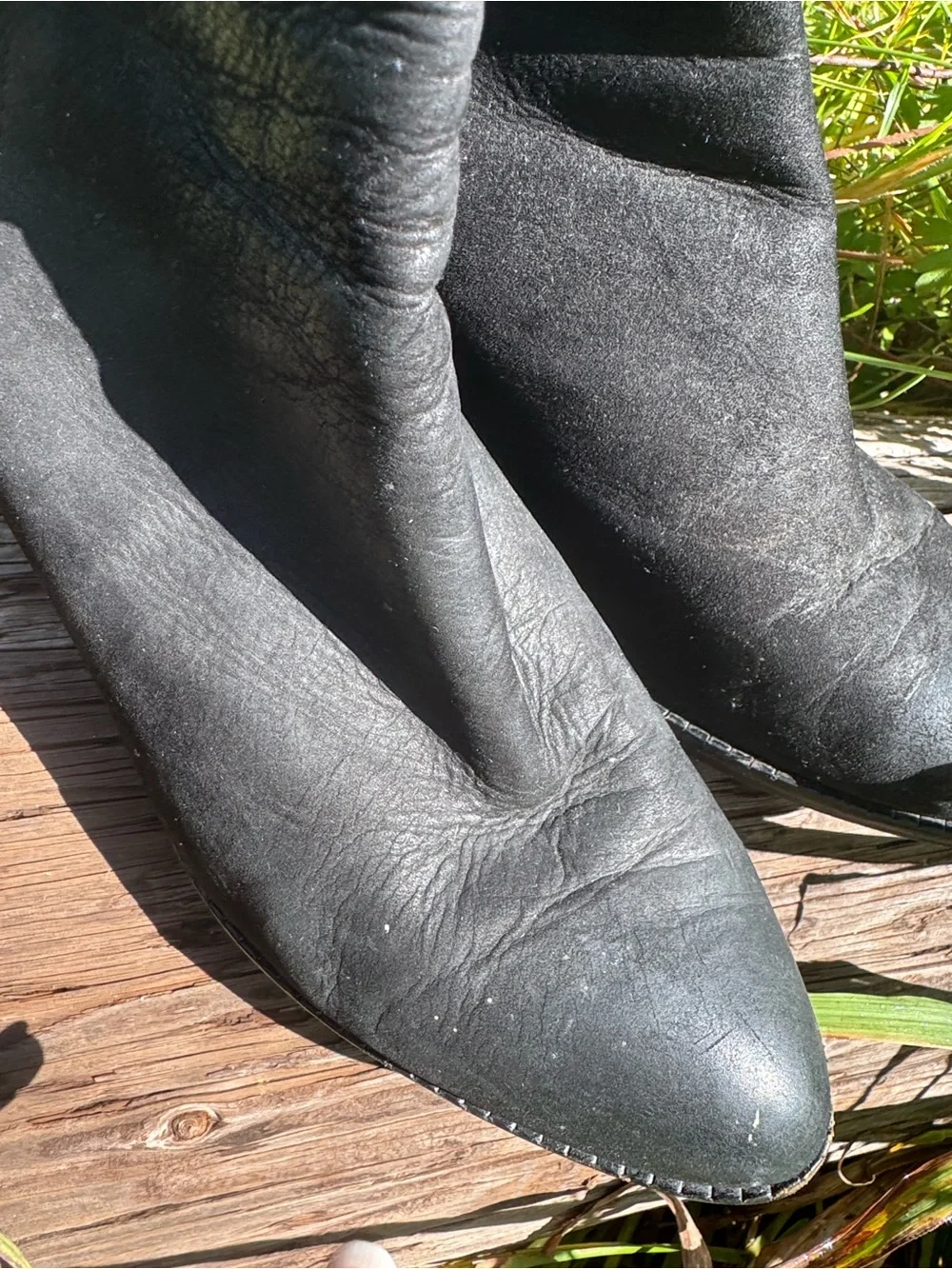 CNC Costume International Black leather heeled ankle boots 40 / 9